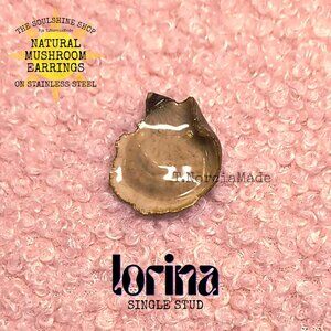 Lorina Natural Mushroom Single Stud Earring